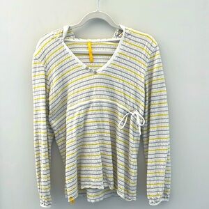 Lole Brand Women’s Striped Long Sleeve Hoodie Shirt Size L